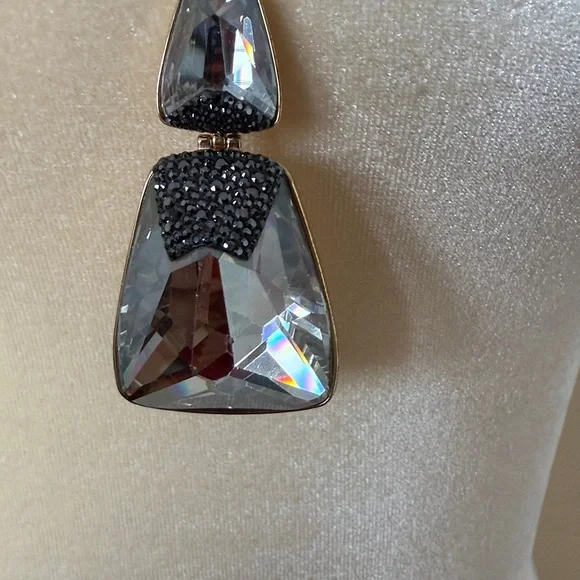 Swarovski Crystal Pendant on black rope Necklace - Picture 3 of 5